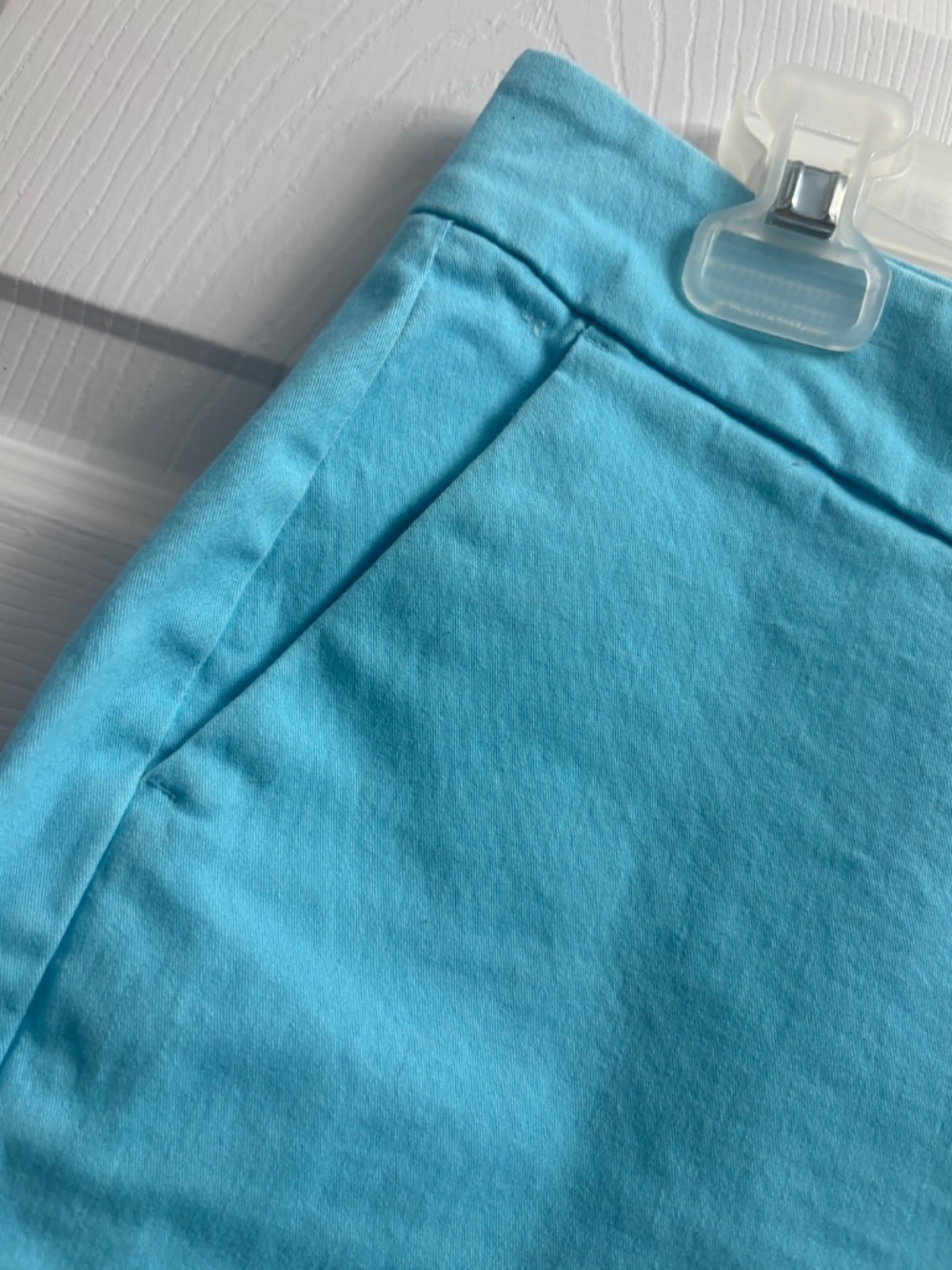 Crown & Ivy Women's Bright Blue Scalloped Edge Shorts - Picture 3 of 6